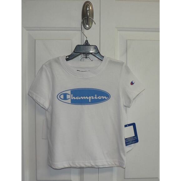 Champion Boys Short Sleeve Logo T-Shirt & Short Set White/Blue 2T MSRP $22 - Picture 3 of 4